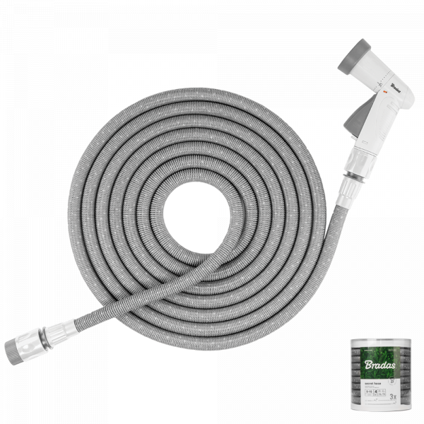 Roztahovací hadice SECRET HOSE 5-15m šedá